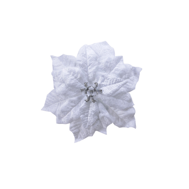 Poinsentia blanca 26 cm, poliéster