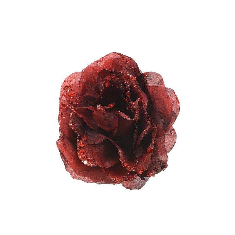 Rosa granate 14 cm, poliéster