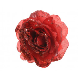 Rosa roja 14 cm, poliéster