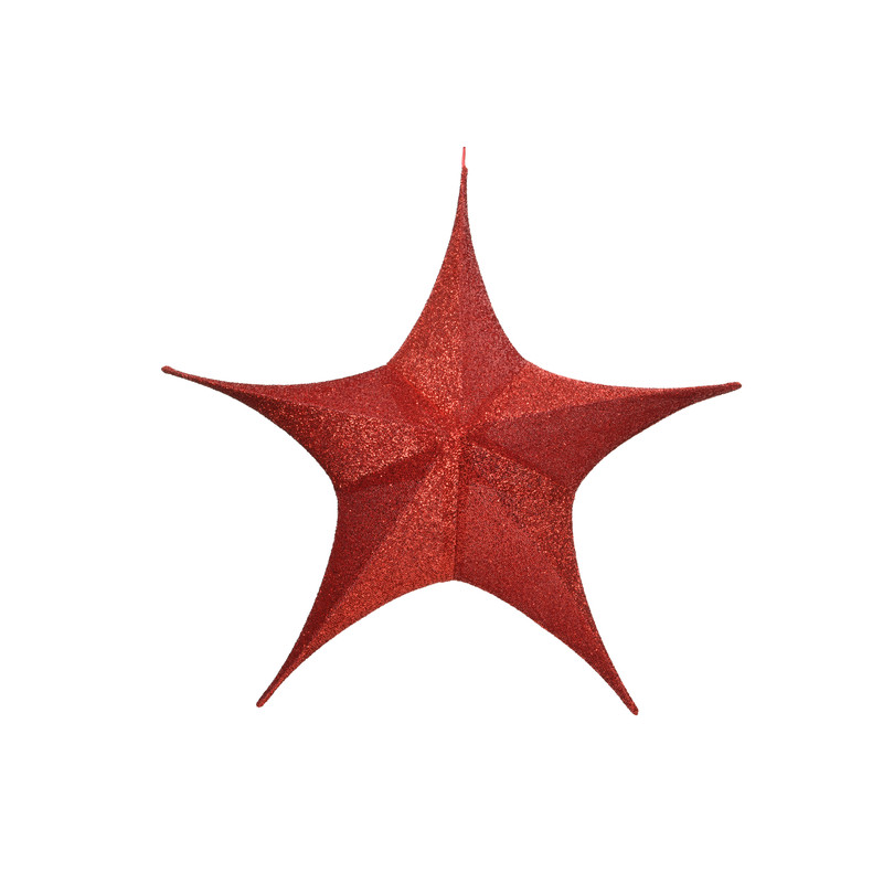 Estrella 80 cm roja, poliéster