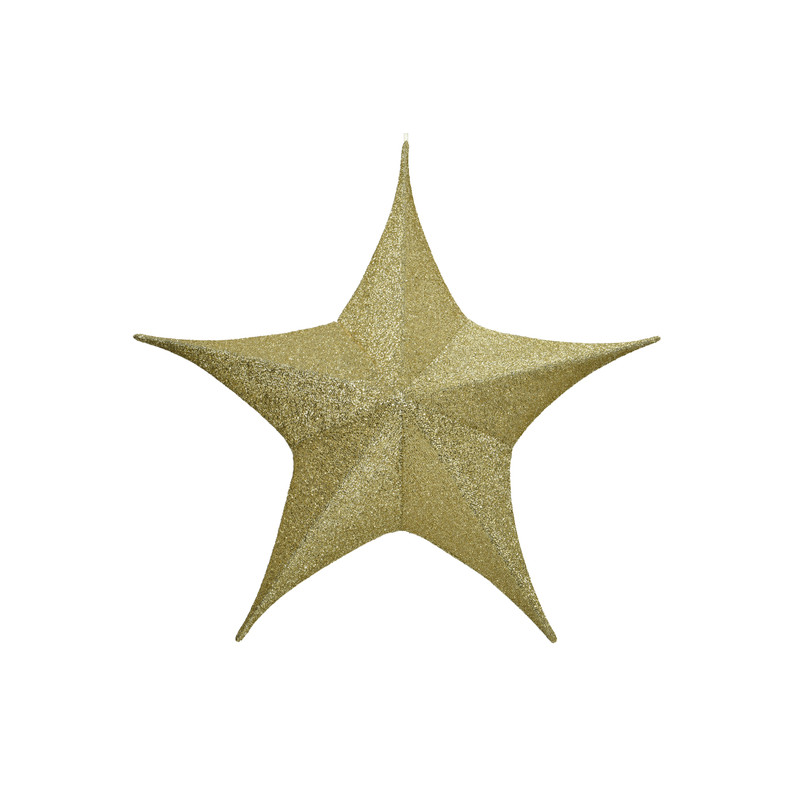 Estrella 135 cm dorada, poliéster