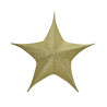 Estrella 135 cm dorada, poliéster