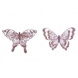 Mariposa rosa 30 cm, poliéster