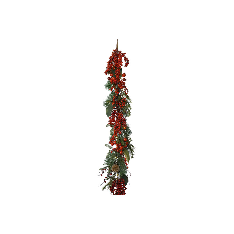 Guirnalda bayas rojas 176 cm