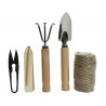 Set de herramientas jardinería madera y metal