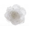 Rosa blanca con perlas en pinza - Ø13