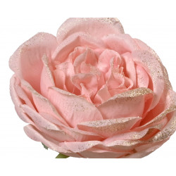 Rosa rosa sobre tallo poliéster