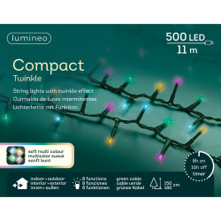 Luces LED "Compact" 8 funciones efecto flash uso exterior