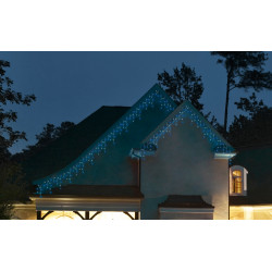 Luces LED de carámbano de 8 funciones con efecto centelleante para uso en exteriores