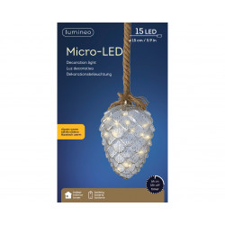 Micro LED piña uso interior a pilas
