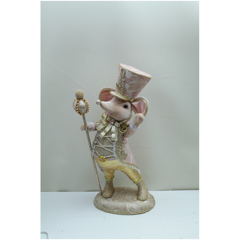 MR RATÓN CON ROPA ROSA 26x21x56cm