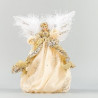 ÁNGEL BLANCO CON ORO CON VARITA MÁGICA 28cm