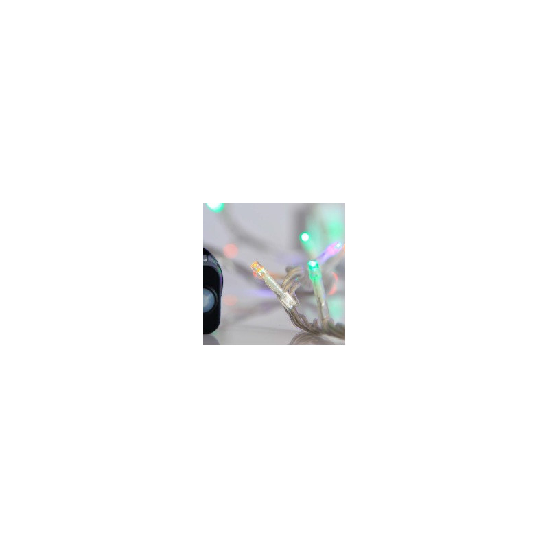 LUCES 240 LED 31V CON 8 MULTIFUNCIONES CABLE TRANSPARENTE OPAL MULTI LED IP44