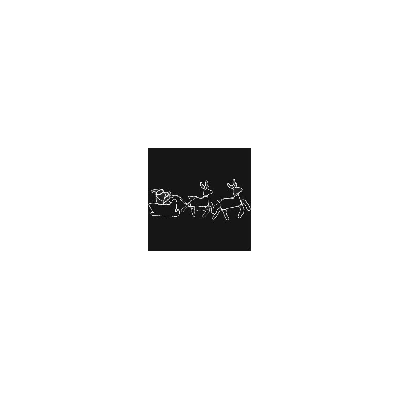 PAPÁ NOEL CON TRINEO LED BLANCO 220x60cm IP44