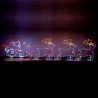 PAPÁ NOEL CON TRINEO Y 3 RENOS CON PROGRAMA 500x120cm IP44
