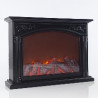 CHIMENEA DE PLÁSTICO NEGRO CON EFECTO LLAMA 55x13x40cm