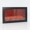 CHIMENEA DE PLÁSTICO NEGRO CON EFECTO LLAMA 60x11x36,5cm
