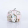 POLIRESINA DECORATIVA CALABAZA CON ELFO ROSA 12.5x15x13cm