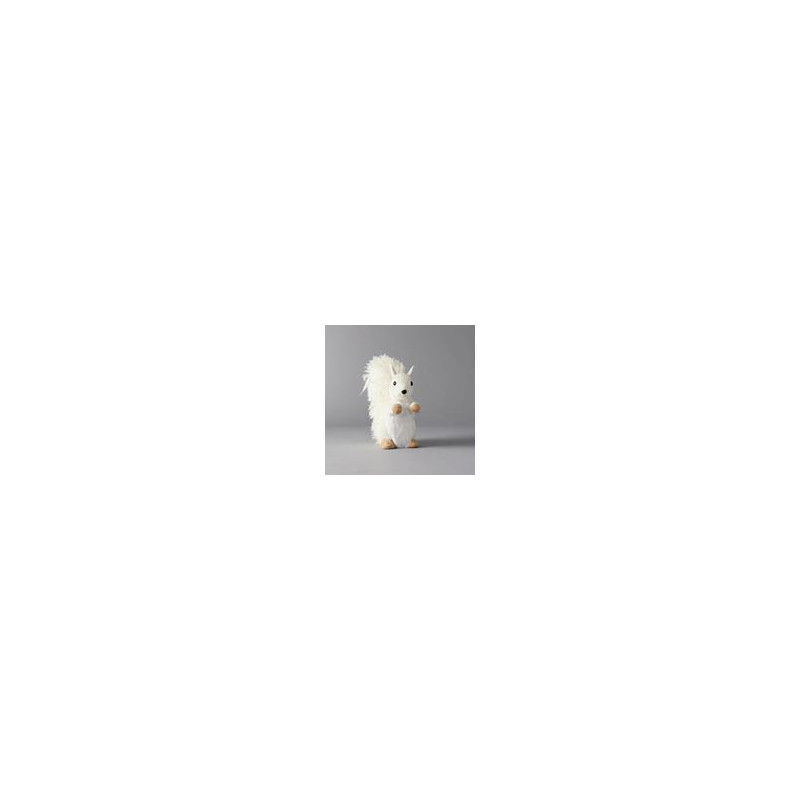 ARDILLA DE TERCIOPELO BLANCO 24x9x19cm