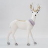 RENO DE TERCIOPELO BLANCO CON PURPURINA DORADA 32x52x14cm