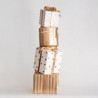 TORRE CAJA DE REGALO BLANCO Y CHAMPÁN 71cm
