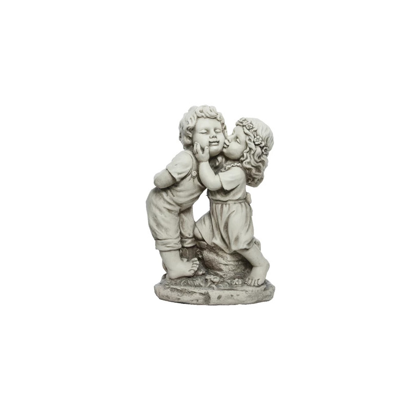 Estatua de polimagnesio niños al aire libre