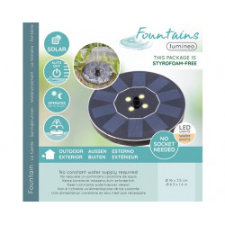 Fuente de plástico alimentada por energía solar al aire libre