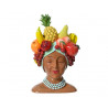 Jardinera cabeza de poliresina frutas