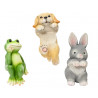 Animales poliresina perro - conejo - rana 3 modelos interior y exterior