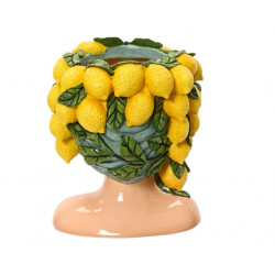 Jardinera cabeza de poliresina limones