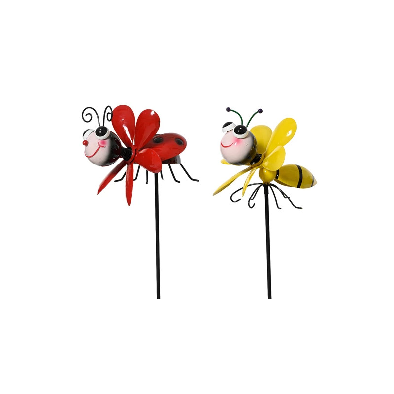 Abeja/mariquita molino de viento 2 modelos al aire libre