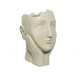 Jardinera de fibra de arcilla lady face smooth 2 modelos