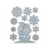 Deco ventana pingüinos / Papá Noel