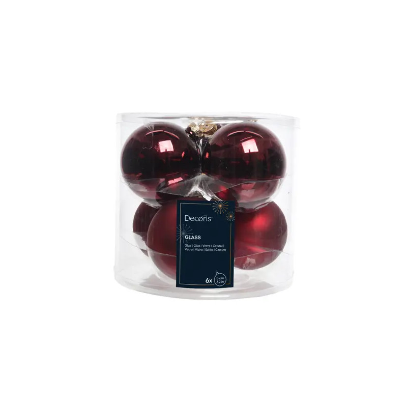 Set de 6 bolas 8cm