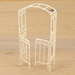 Enrejado con puertas, blanco