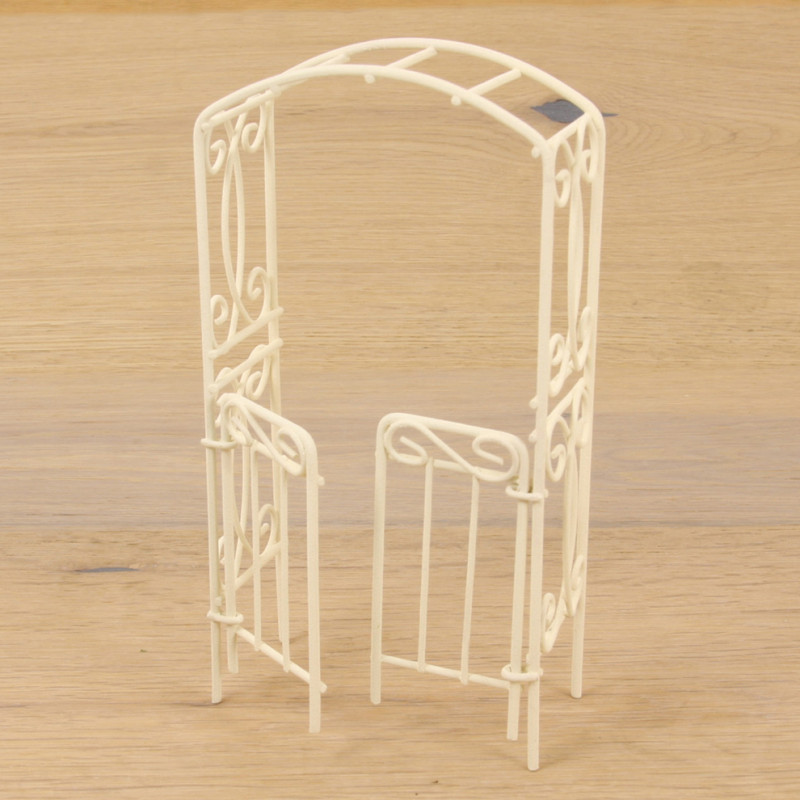 Enrejado con puertas, blanco