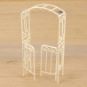 Enrejado con puertas, blanco