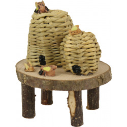 Mesa con colmenas