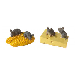 Ratones con queso, maíz