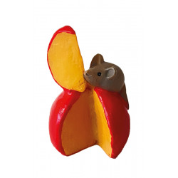 Ratón con queso rojo