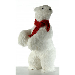 Oso polar bufanda roja 60 cm
