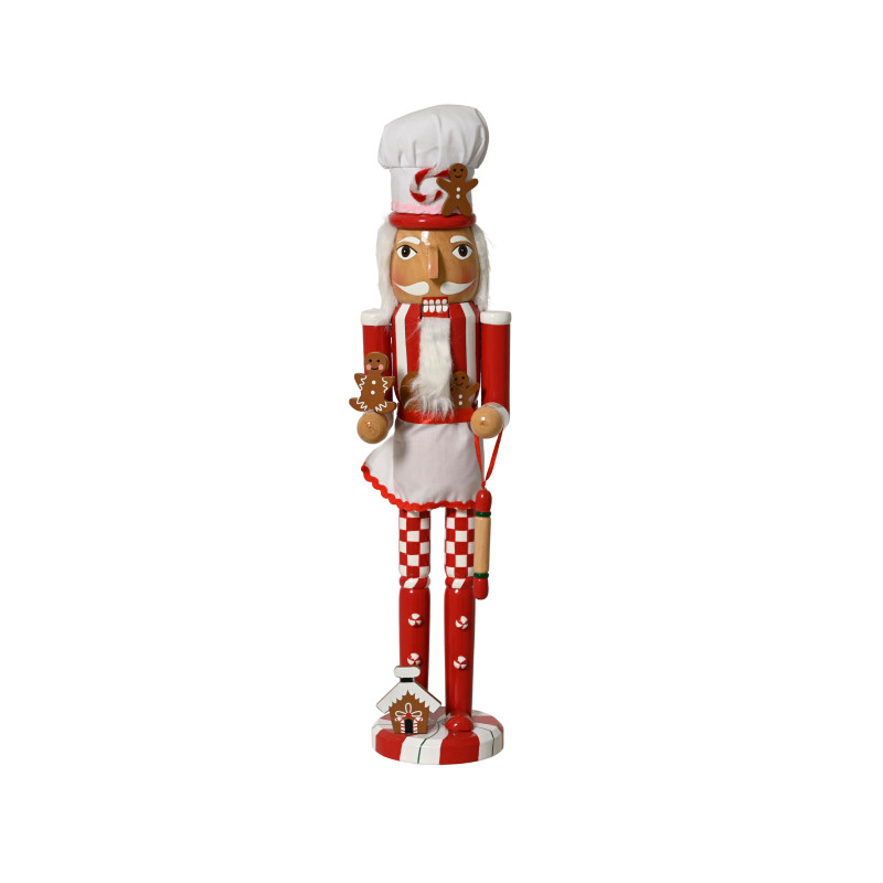 Cascanueces rojo/blanco 48cm