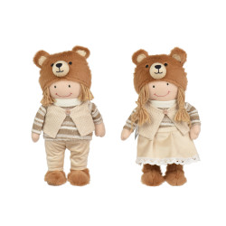 Muñeca gorro oso 32cm