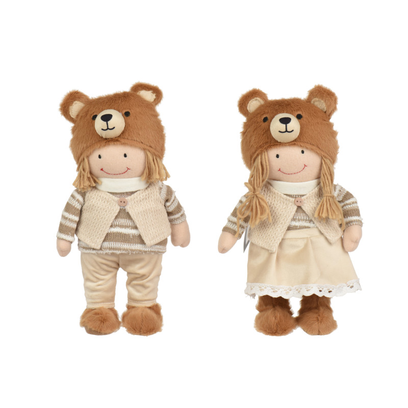 Muñeca gorro oso 32cm