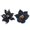 Flor Poinsettia azul oscuro 29cm