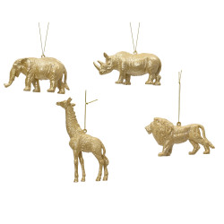 Animales plástico dorado...