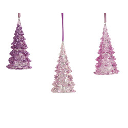 Abeto plástico morado 12 cm