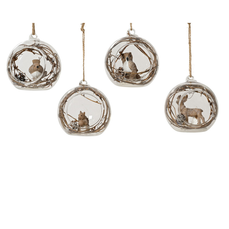 Bola cristal con animal 8 cm