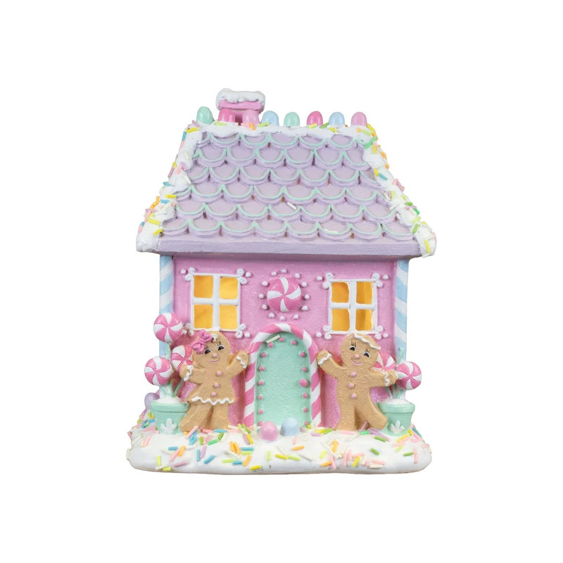 LED Galleta casita poliresina 22cm