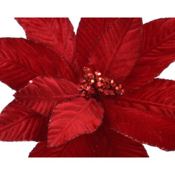 Flor Poinsetia roja 30 cm